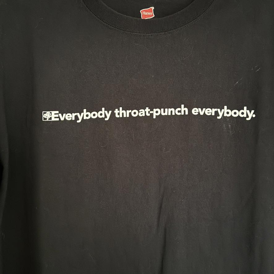 Everybody Throat-Punch Everybody Black Bike Cycling Tee